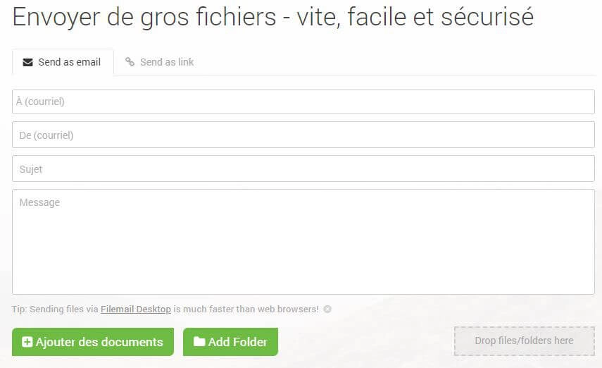 Envoyer des fichiers volumineux par e-mails